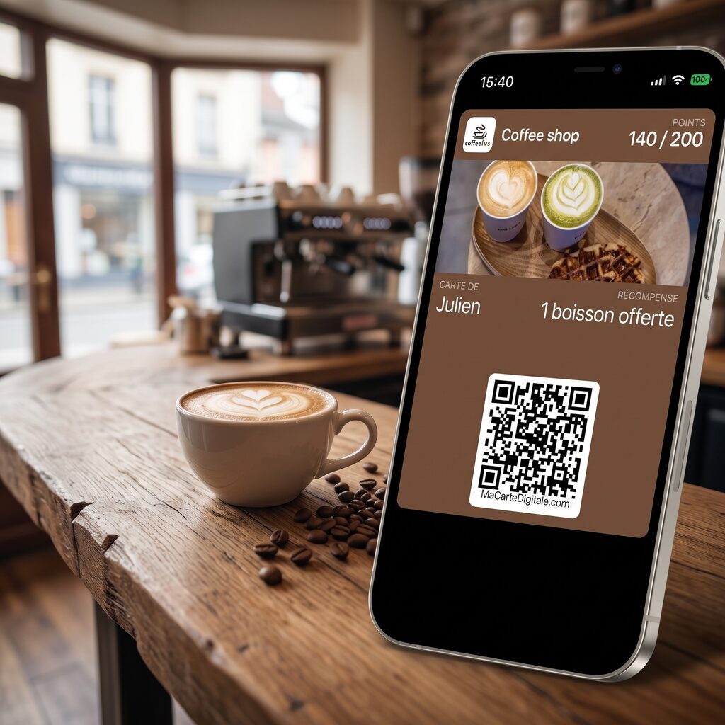 Carte de fidélité digitale pour cafés & coffee shops