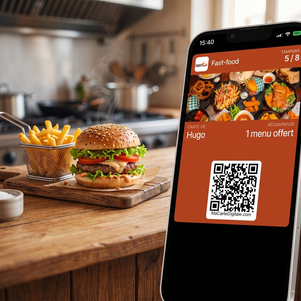 Carte de fidélité digitale pour fast-food & snacks